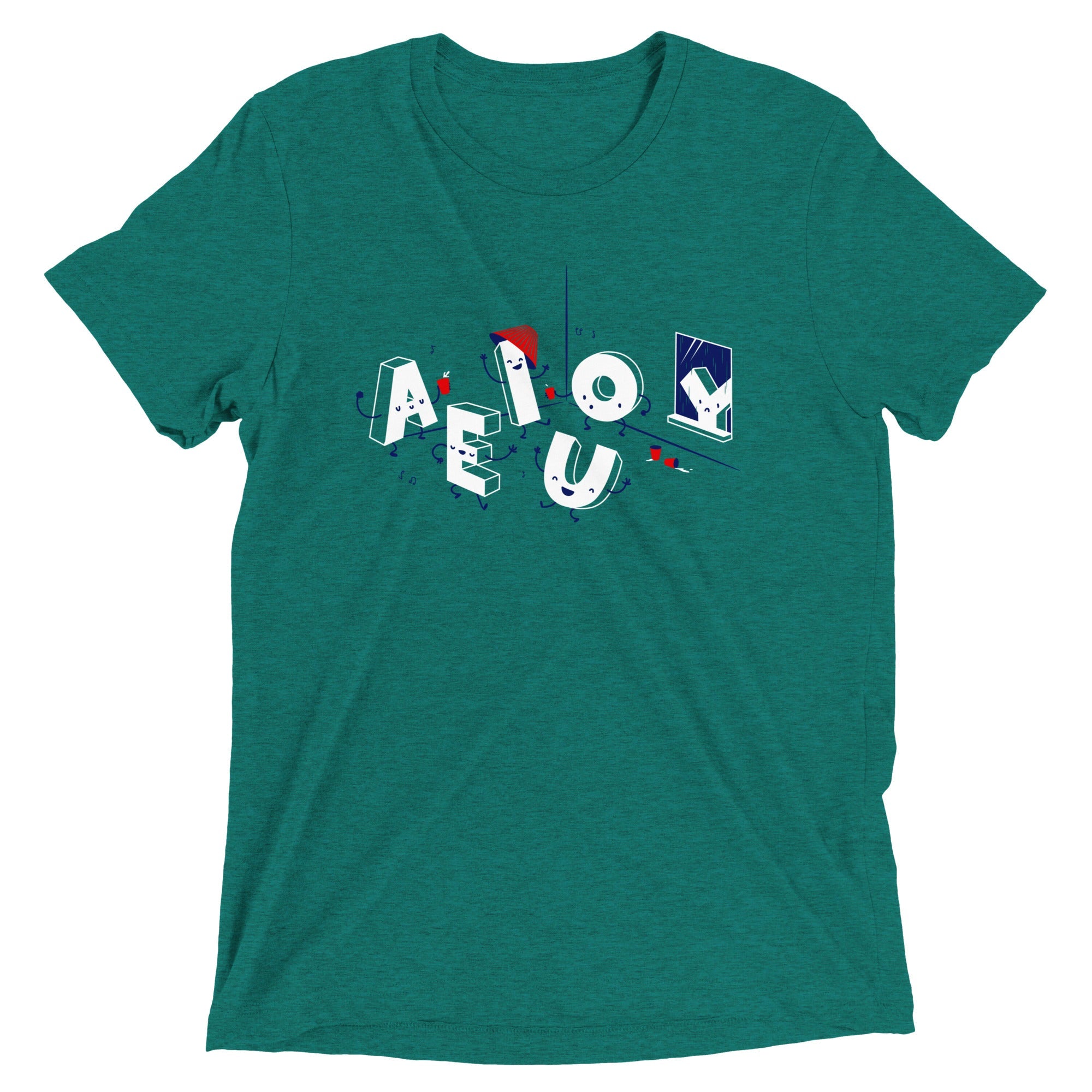 Vowel Party Time Men's Tri-Blend Tee