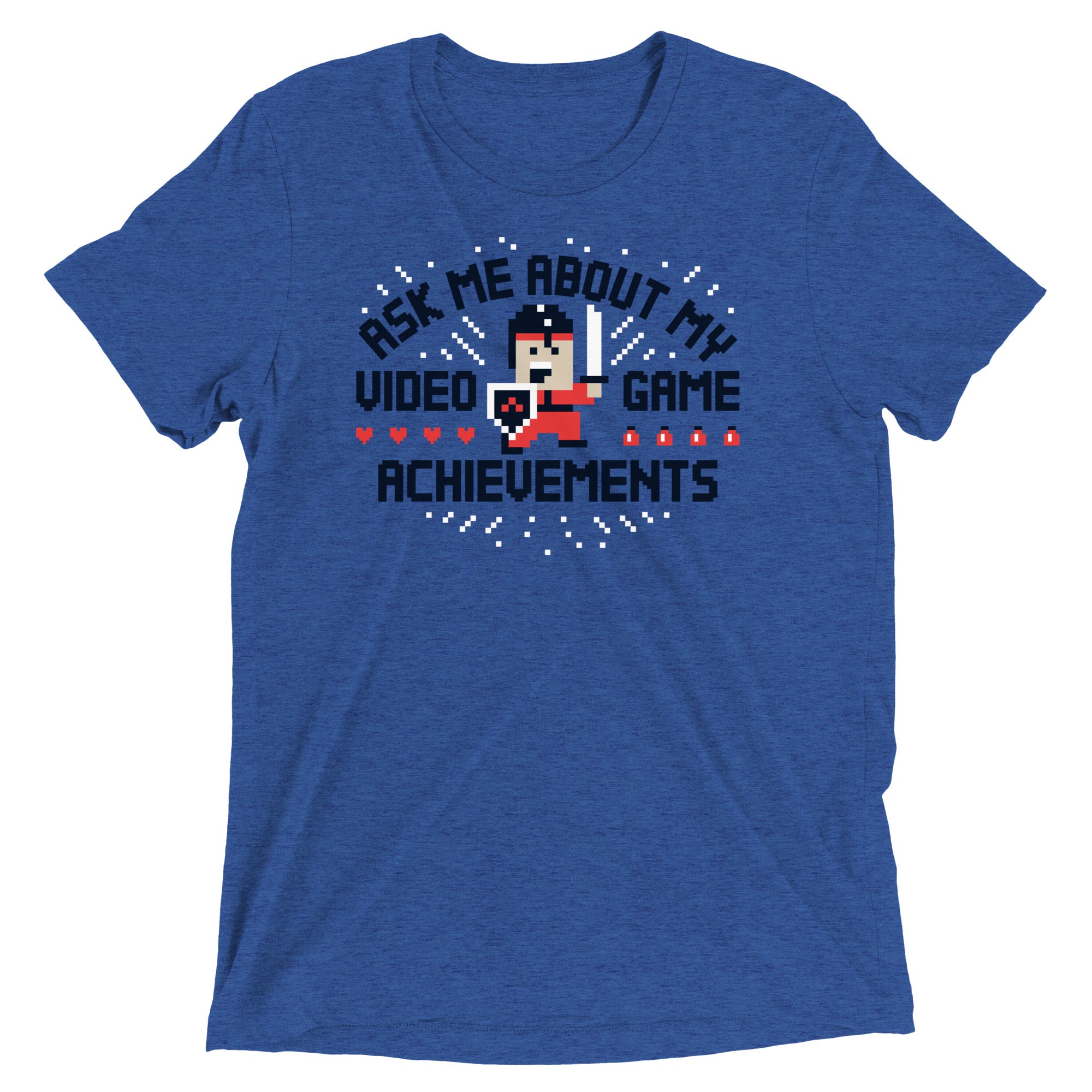 Ask Me About My Video Game Achievements Men's Tri-Blend Tee
