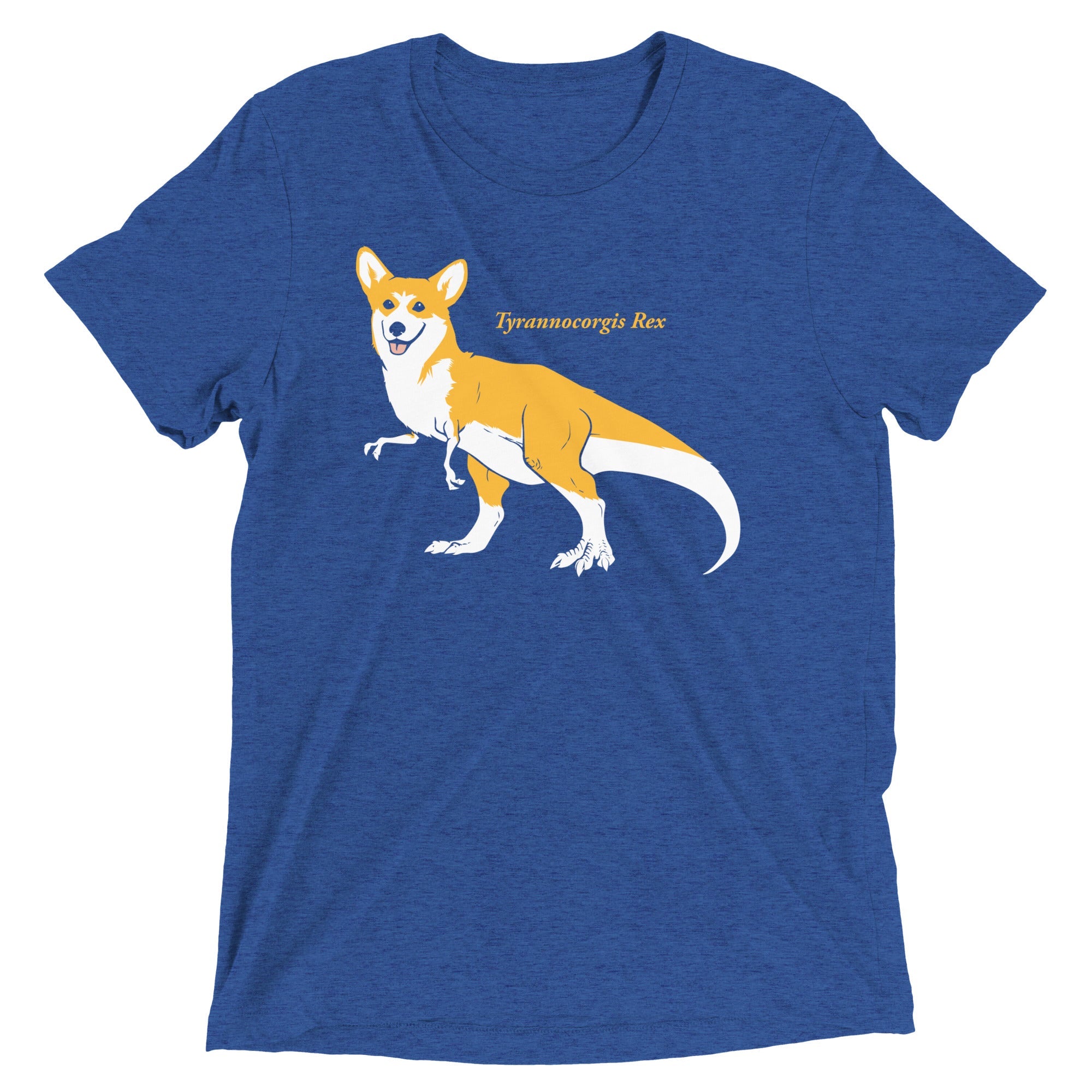 Tyrannocorgis Rex Men's Tri-Blend Tee