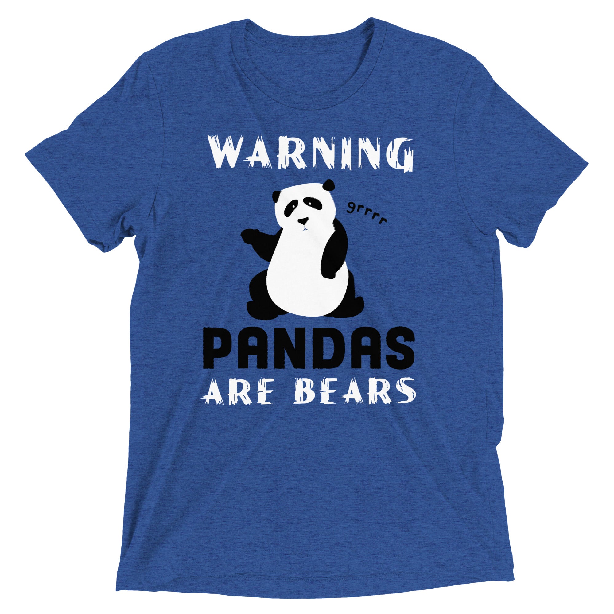 Warning, Pandas Are Bears Men's Tri-Blend Tee
