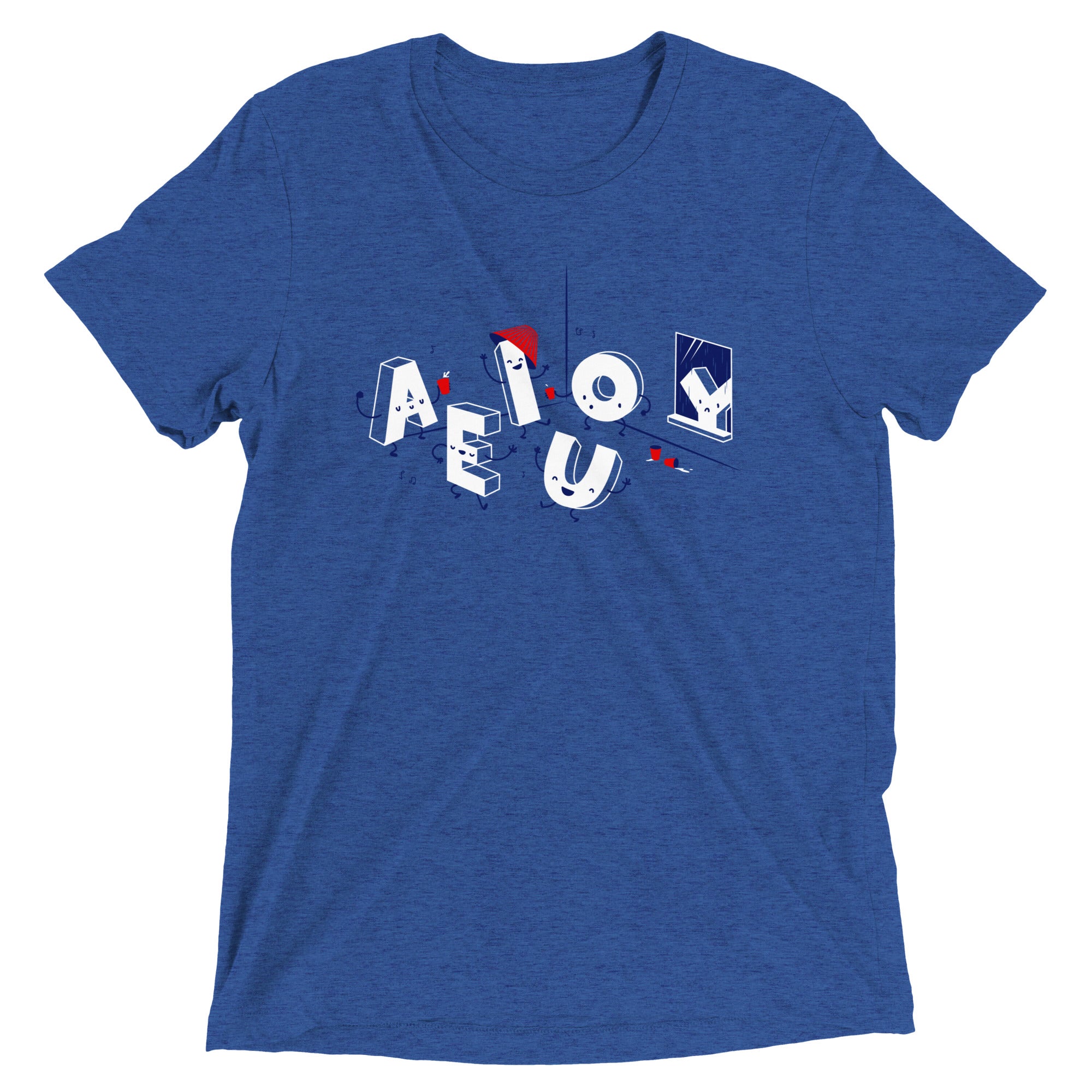 Vowel Party Time Men's Tri-Blend Tee
