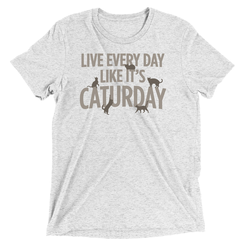 Live Every Day Like It's Caturday Men's Tri-Blend Tee