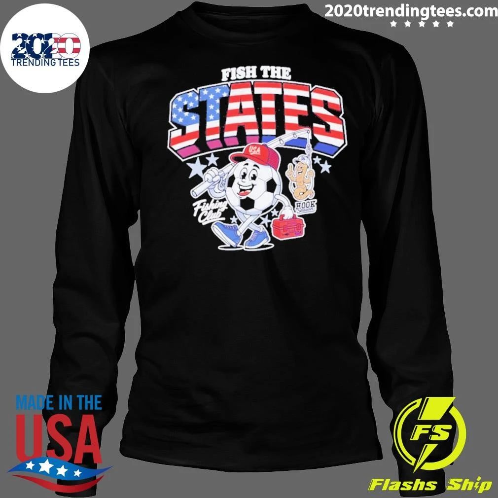 Fish The States Fishing Club American Flag Shirt