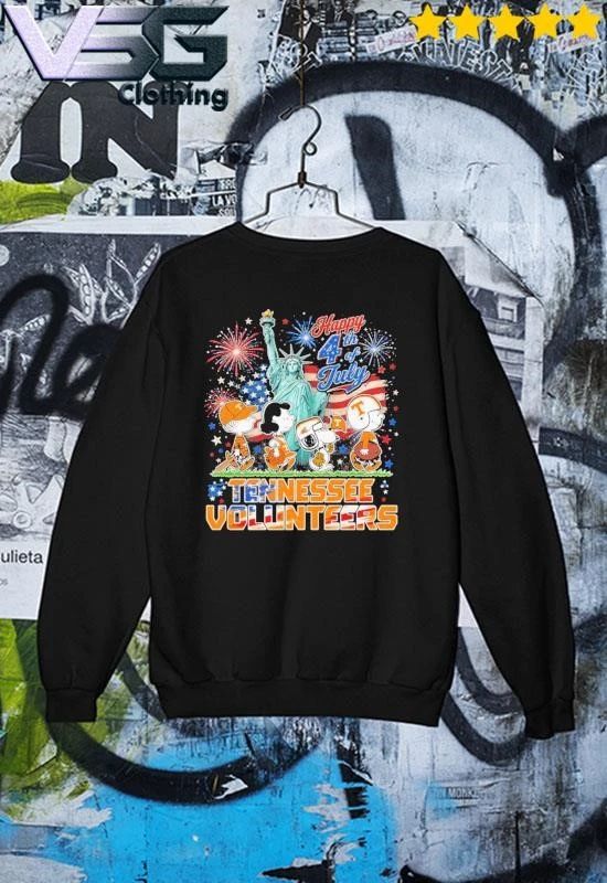 Peanuts Character x Tennessee Volunteers Happy 4th Of July T-Shirt