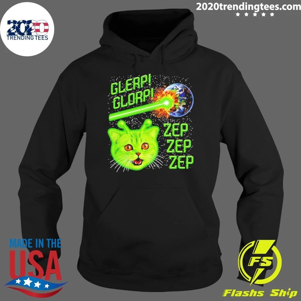 Glerp Glorp Zep Alien Cat Destroying Earth Shirt