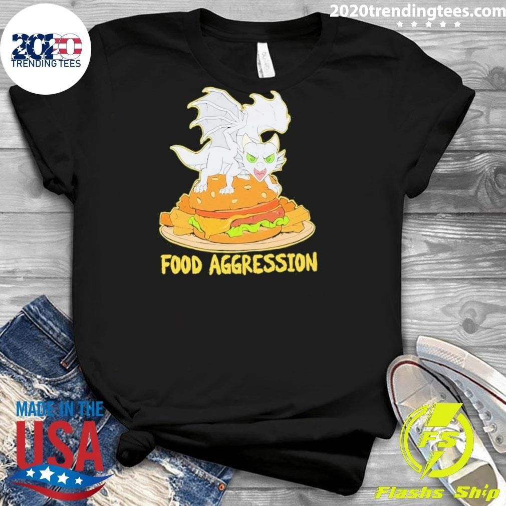 Food Aggression Dragon Burger Funny Foodie Shirt
