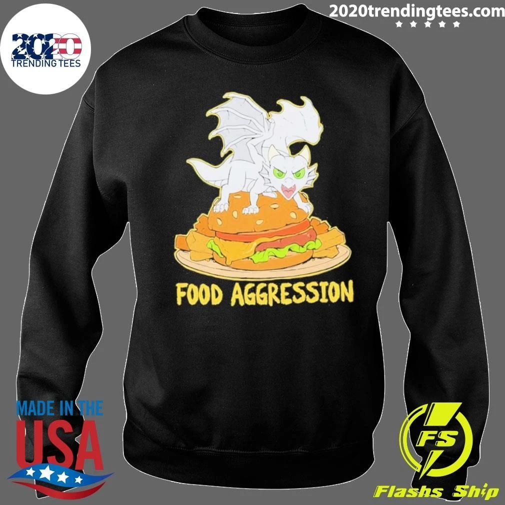 Food Aggression Dragon Burger Funny Foodie Shirt