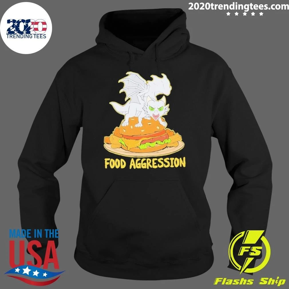 Food Aggression Dragon Burger Funny Foodie Shirt