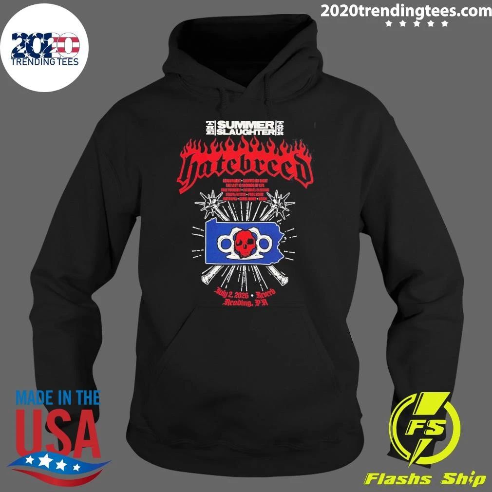 Hatebreed The Summer Slaughter 2026 Tour Reading Pennsylvania Exclusive Tee At Reverb On July 2 2026 Shirt