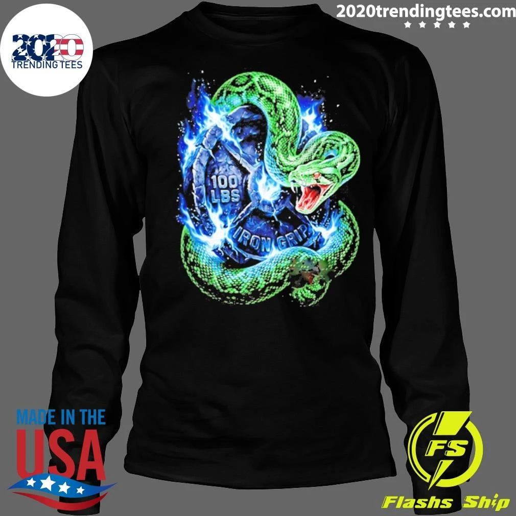 100 Lbs Iron Grip Snake Weightlifting Shirt