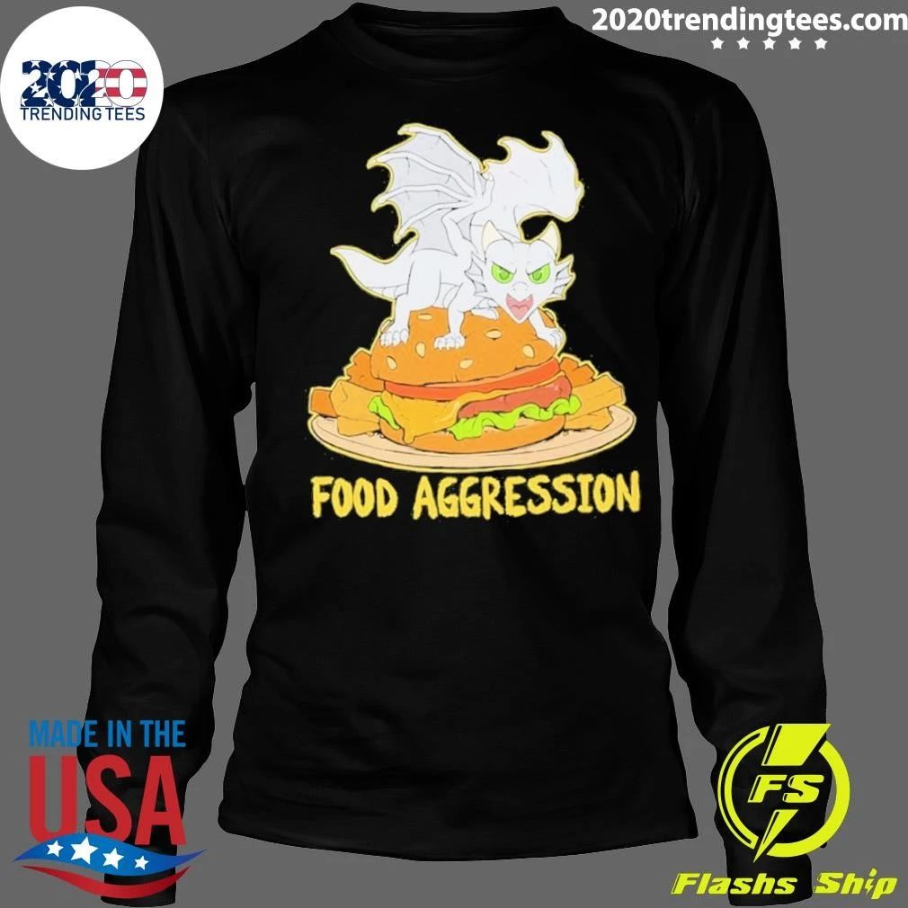 Food Aggression Dragon Burger Funny Foodie Shirt