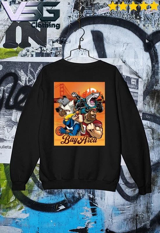 San Francisco Sports Teams Bay Area Skyline City Mascots T-Shirt