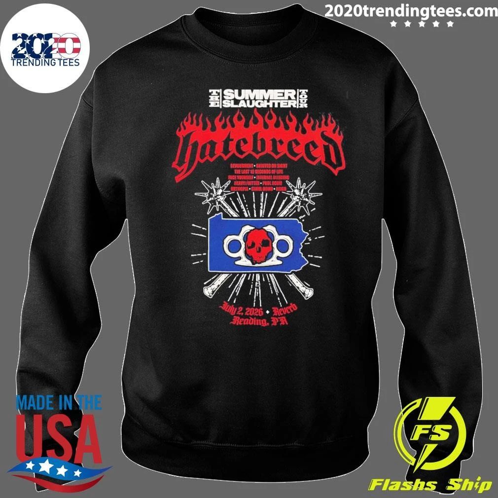 Hatebreed The Summer Slaughter 2026 Tour Reading Pennsylvania Exclusive Tee At Reverb On July 2 2026 Shirt
