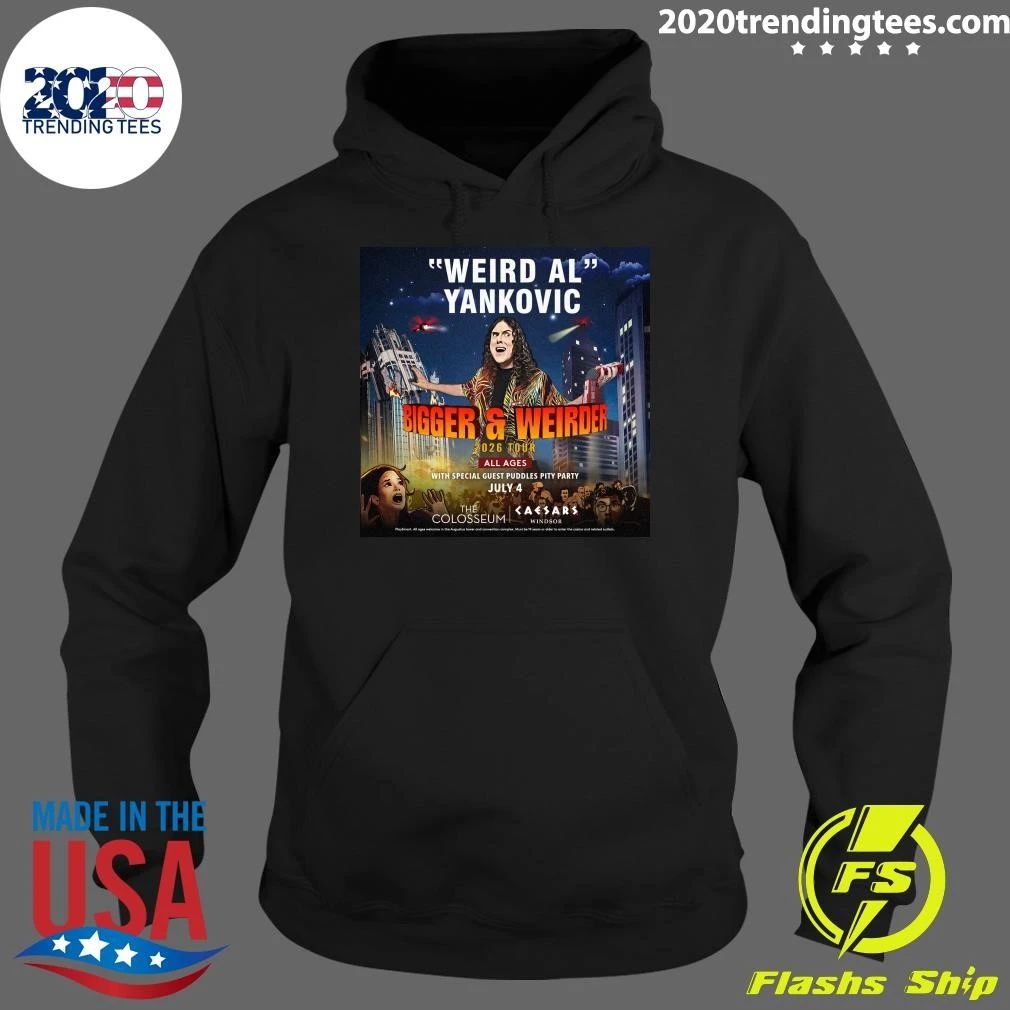 Weird Al Yankovic Bigger & Weirder 2026 Tour All Ages With Special Guest Puddles Pity Party July 4 Shirt