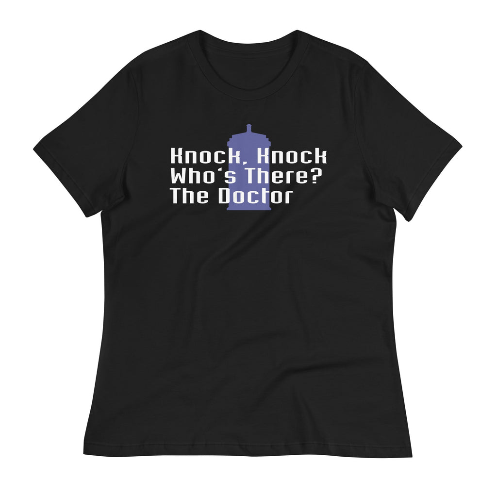 Knock Knock! Who's There? The Doctor Women's Signature Tee