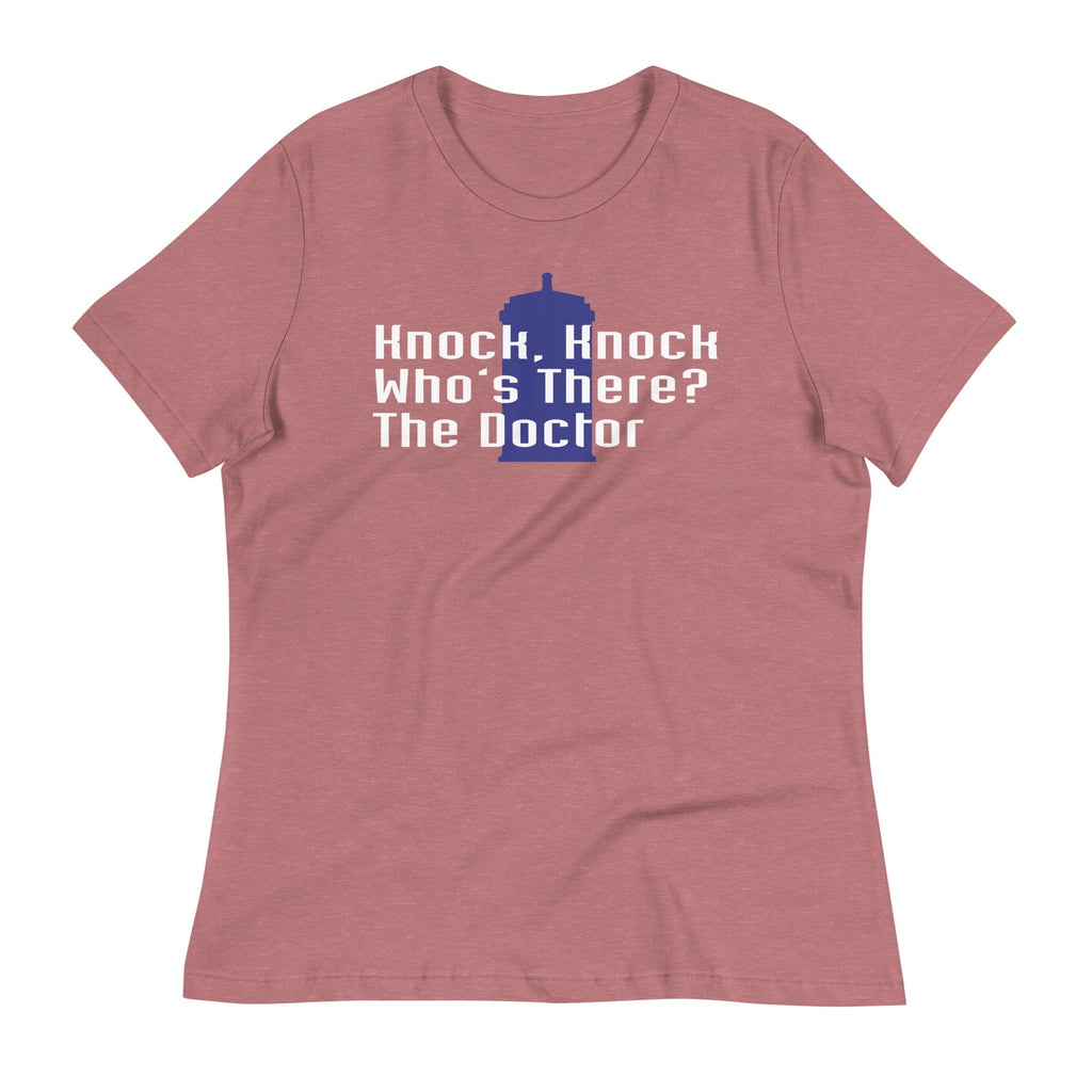 Knock Knock! Who's There? The Doctor Women's Signature Tee