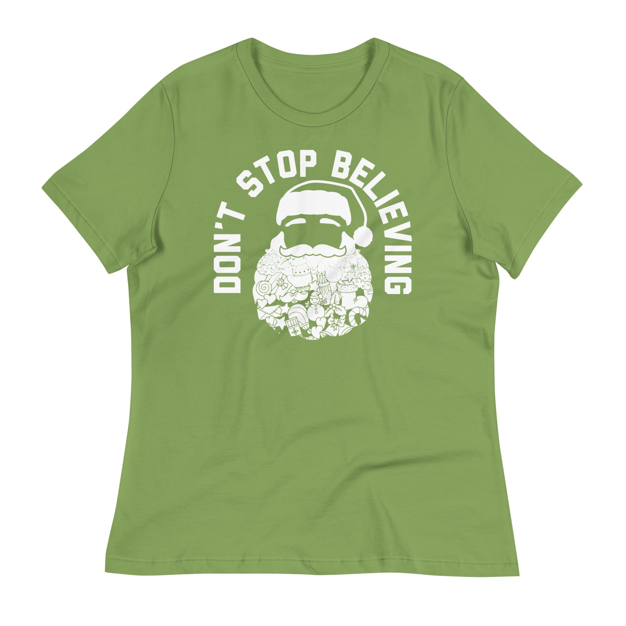 Don't Stop Believing Santa Women's Signature Tee
