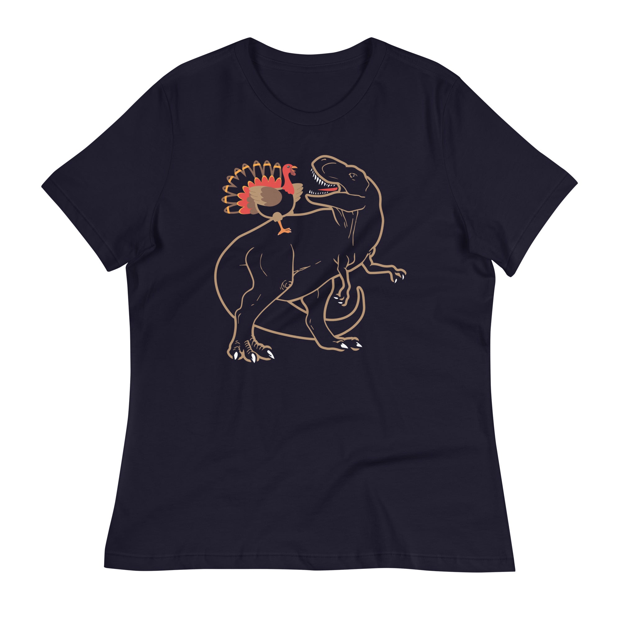 Turkey Riding T-Rex Women's Signature Tee