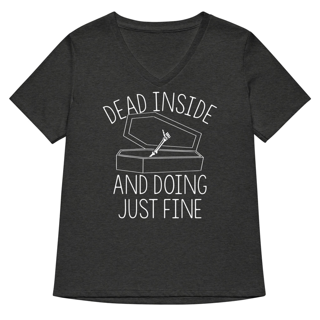 Dead Inside And Doing Fine Women's V-Neck Tee