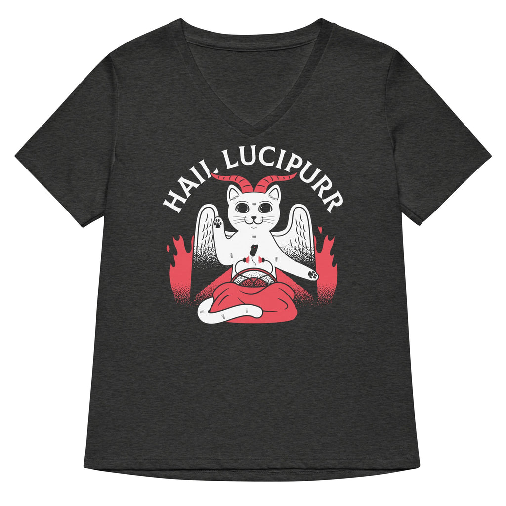 Hail Lucipurr Women's V-Neck Tee