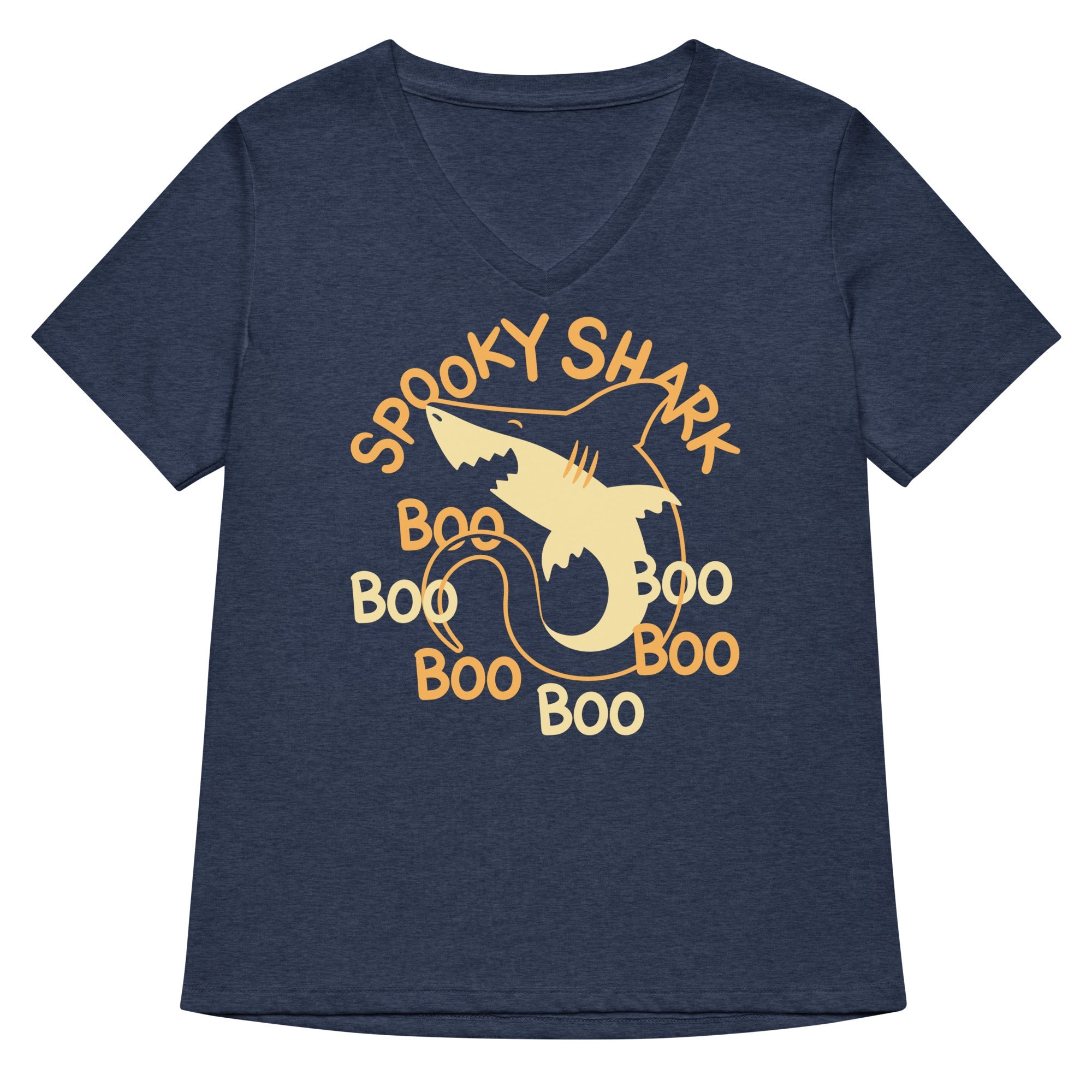 Spooky Shark Women's V-Neck Tee