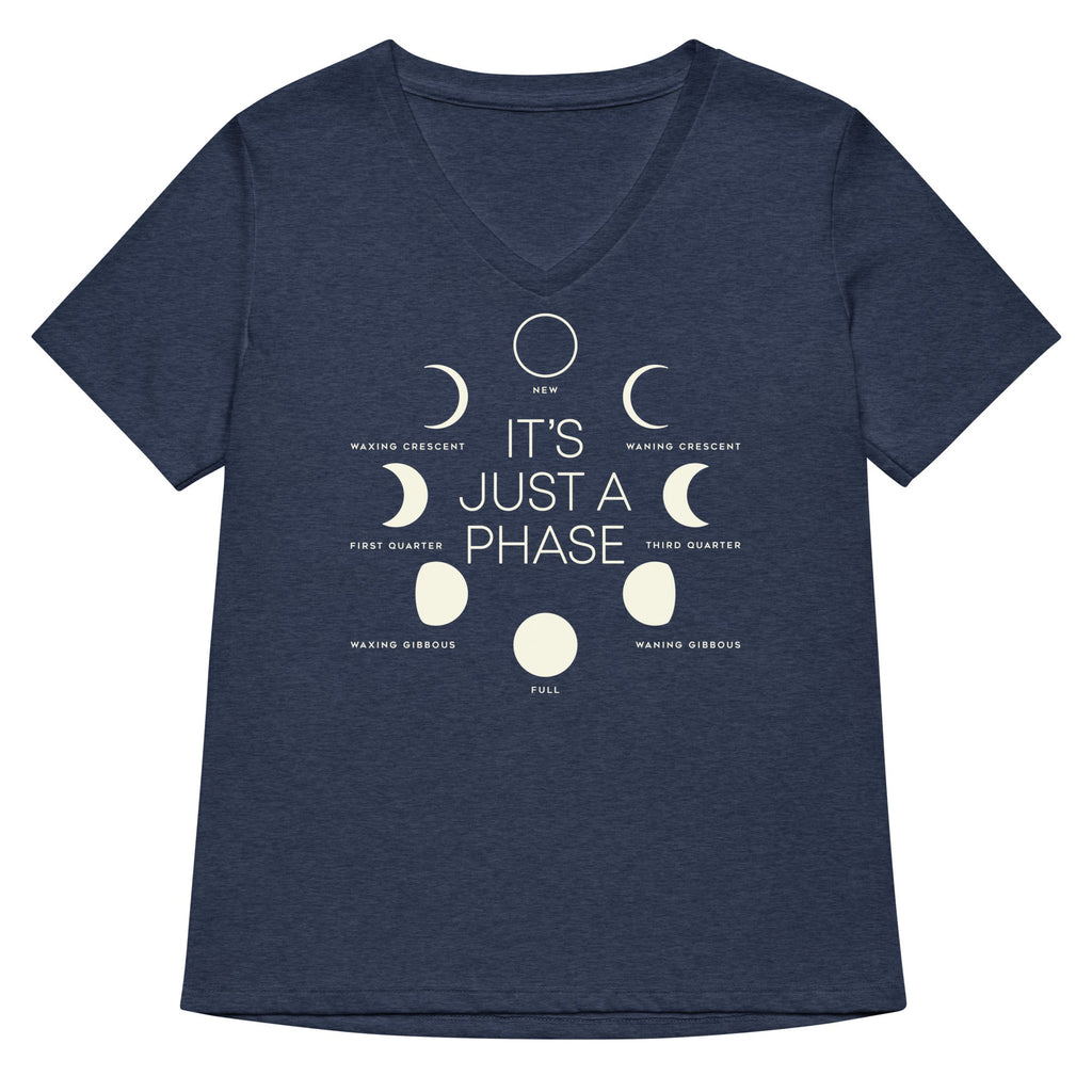 It's Just A Phase Women's V-Neck Tee