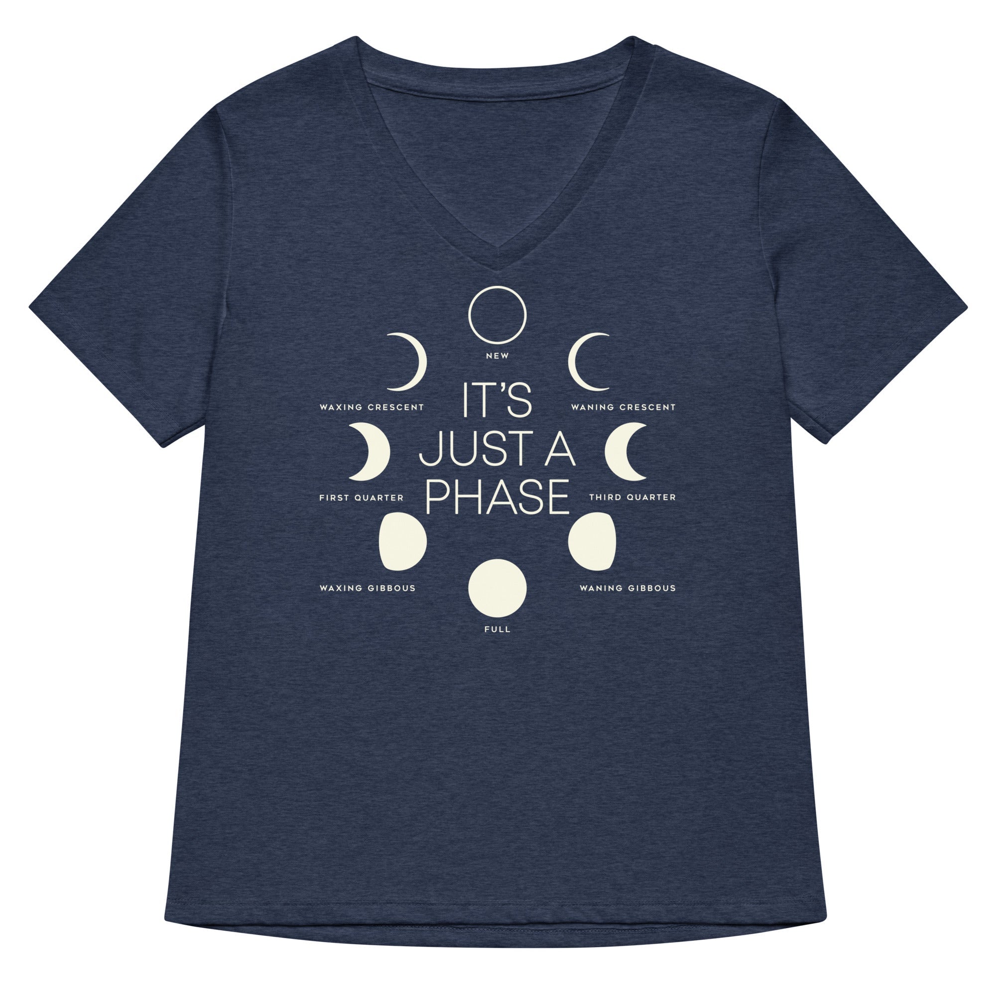 It's Just A Phase Women's V-Neck Tee