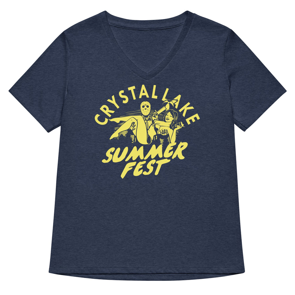 Crystal Lake Summer Fest Women's V-Neck Tee