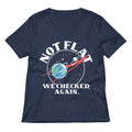 Not Flat We Checked Again Women's V-Neck Tee