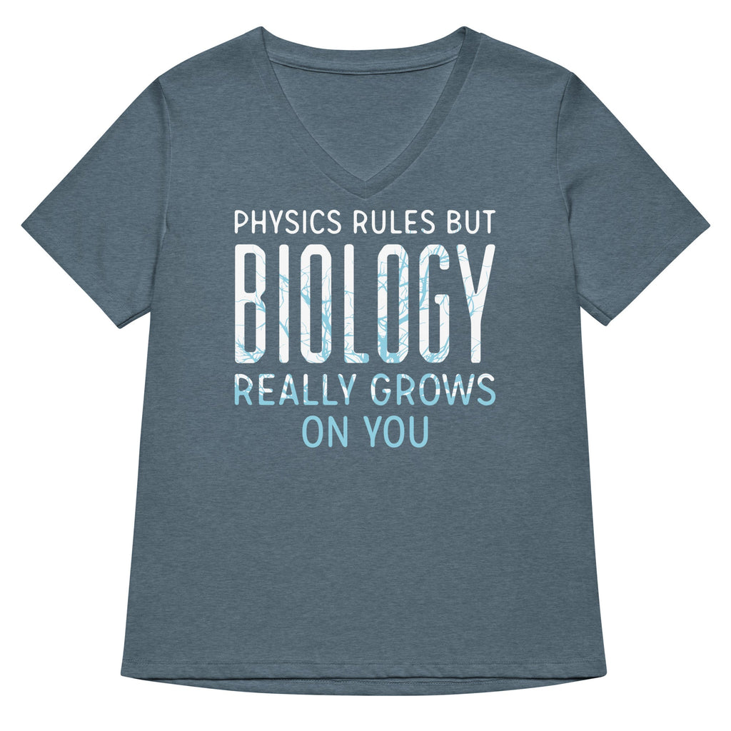 Biology Really Grows On You Women's V-Neck Tee