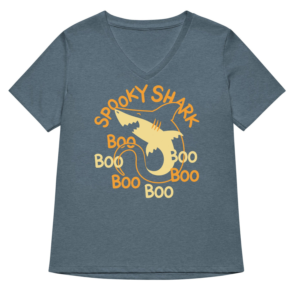 Spooky Shark Women's V-Neck Tee