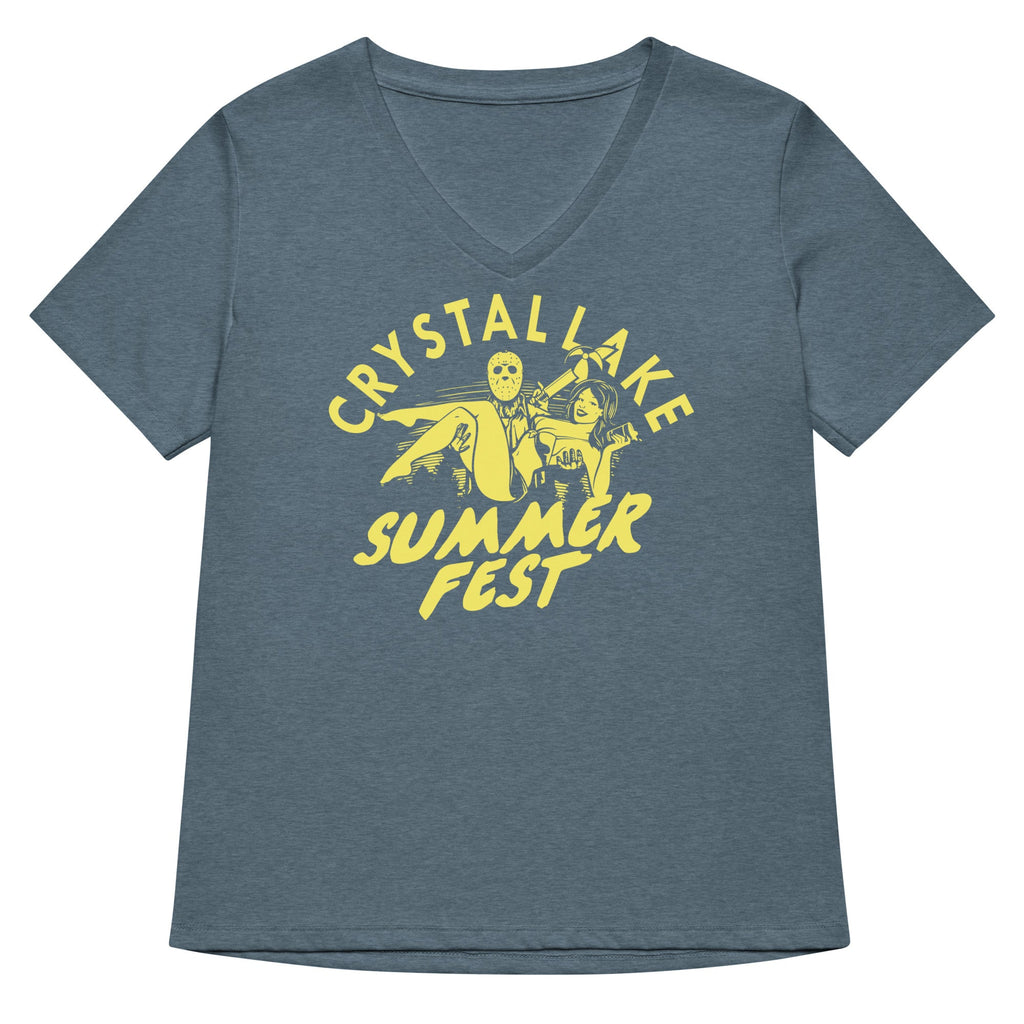 Crystal Lake Summer Fest Women's V-Neck Tee