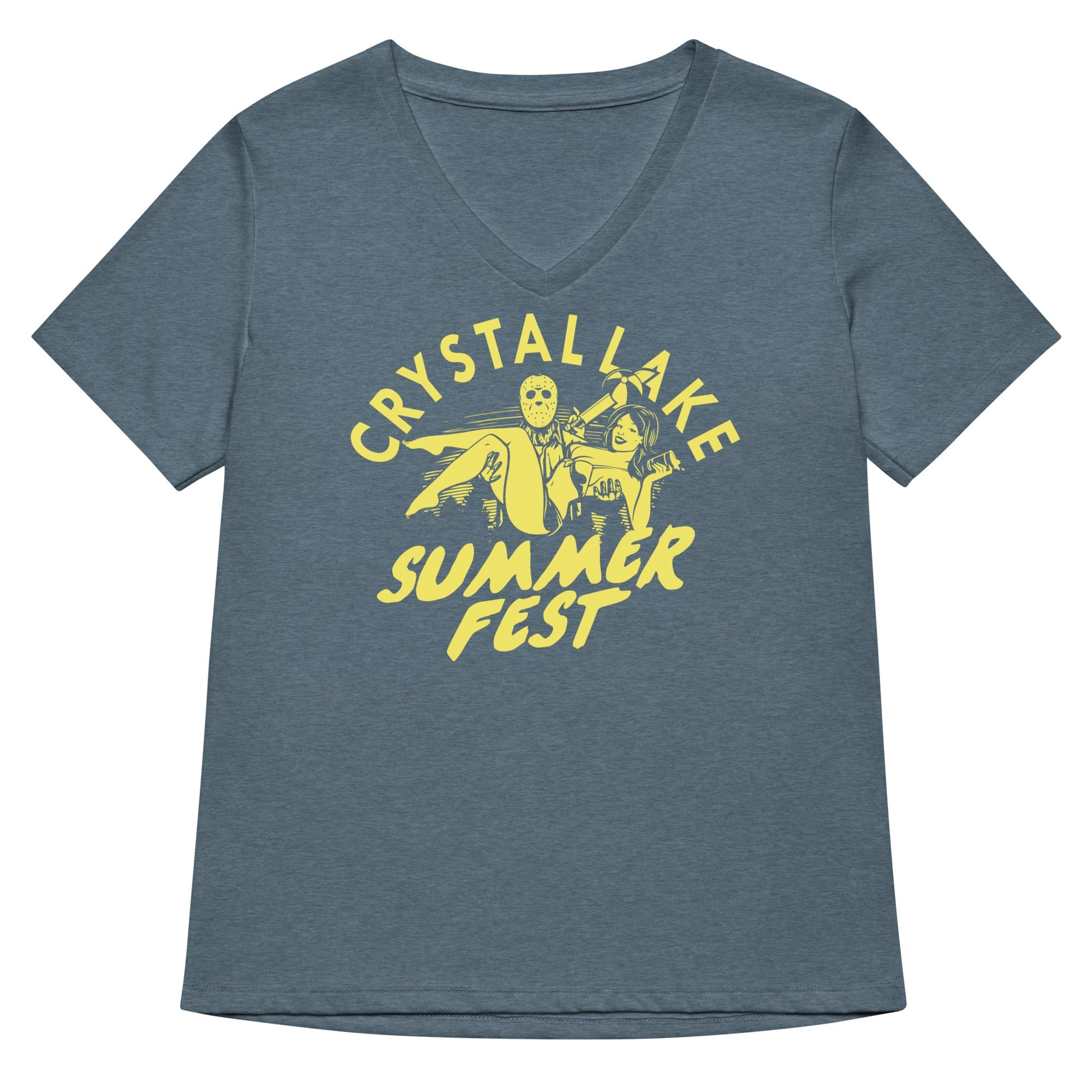 Crystal Lake Summer Fest Women's V-Neck Tee
