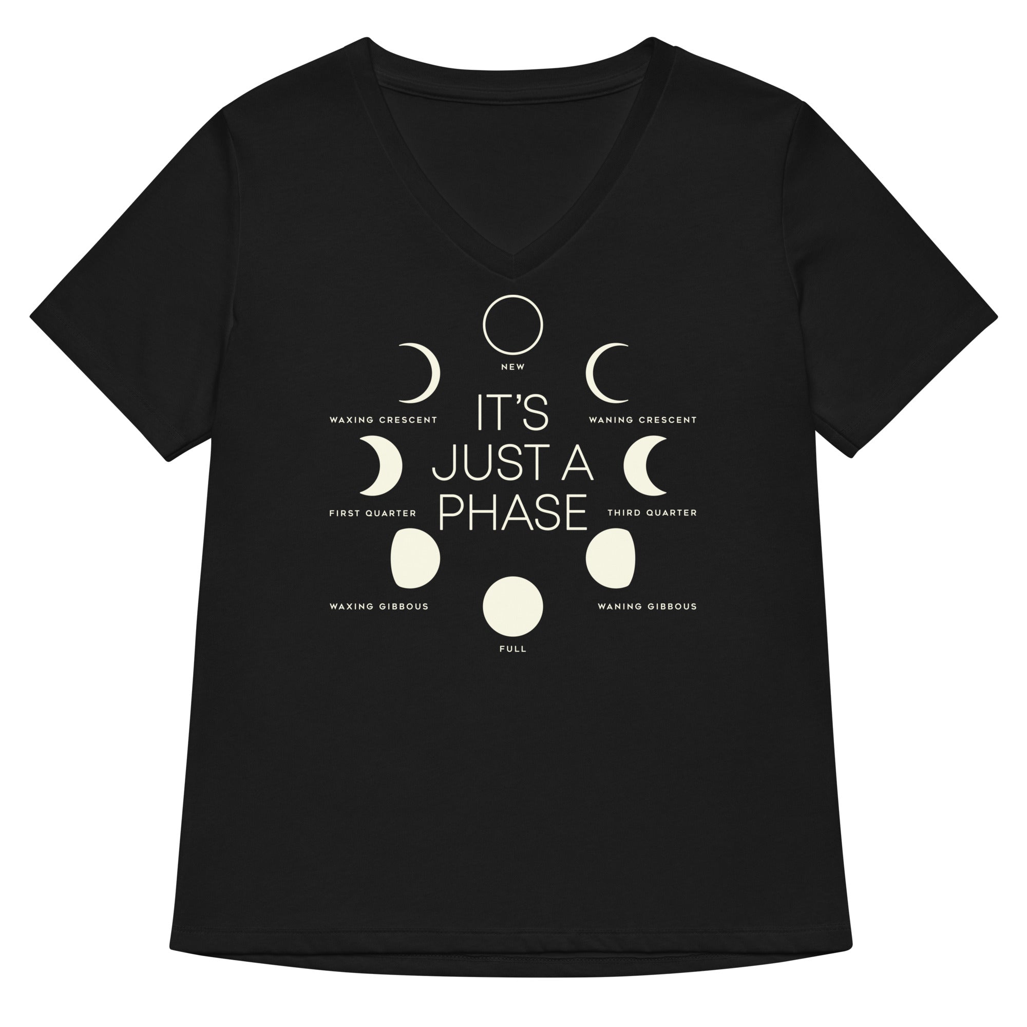 It's Just A Phase Women's V-Neck Tee