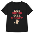 Eat Drink & Be Meowy Women's V-Neck Tee