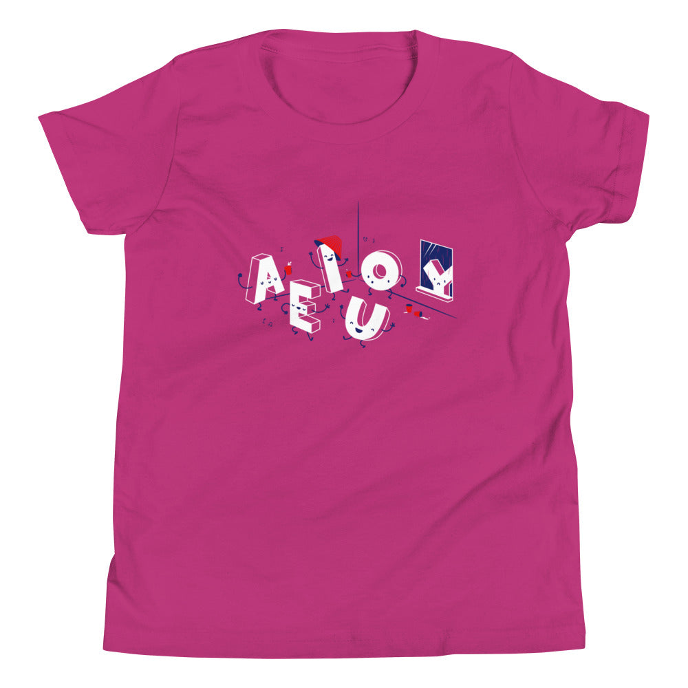 Vowel Party Time Kid's Youth Tee