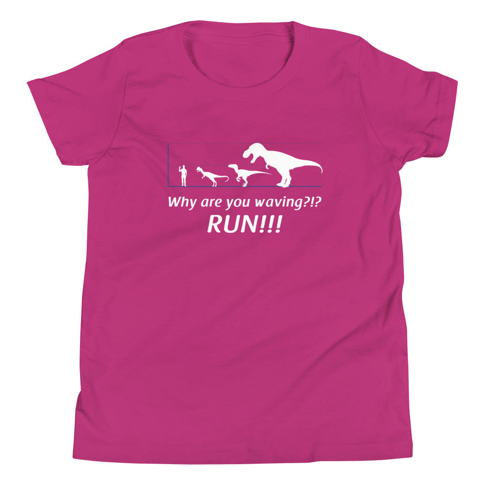 Why Are You Waving? Run! Kid's Youth Tee