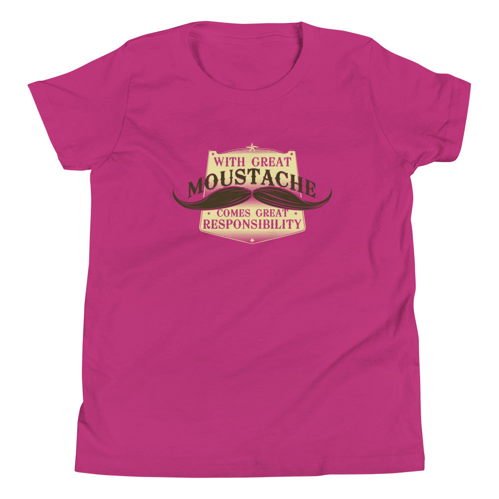 With Great Moustache Kid's Youth Tee