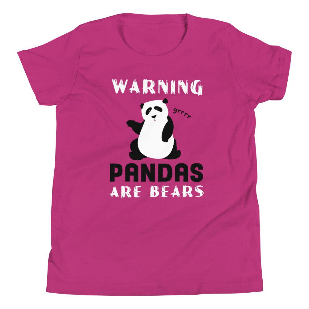 Warning, Pandas Are Bears Kid's Youth Tee