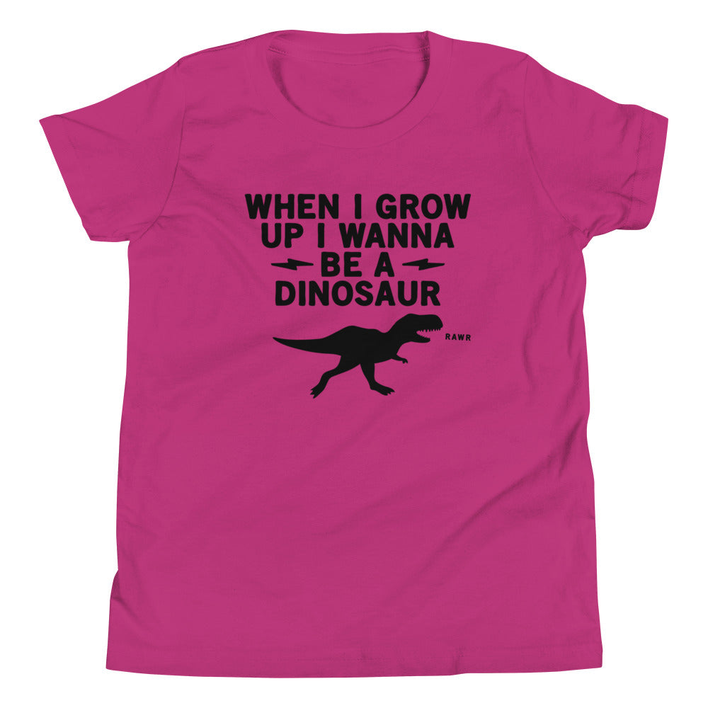 When I Grow Up I Wanna Be A Dinosaur Kid's Youth Tee