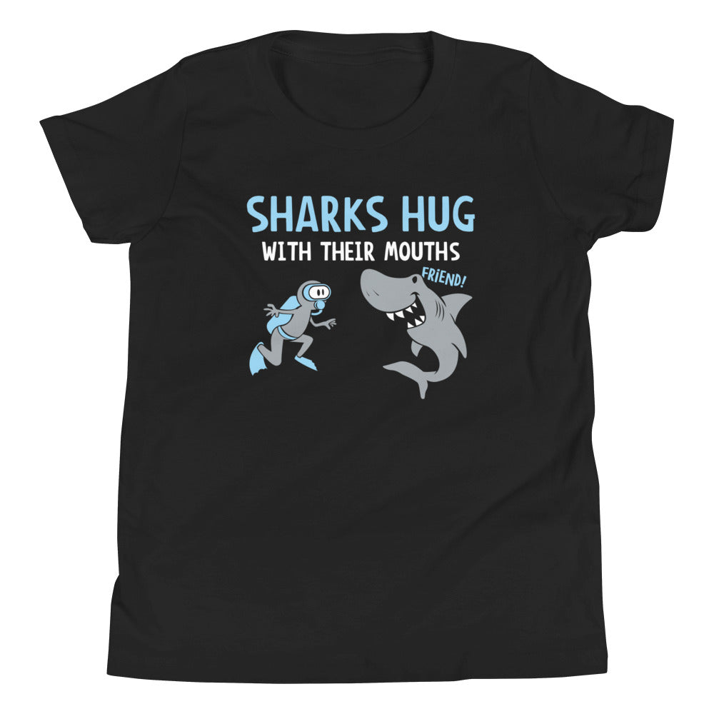 Sharks Hug With Their Mouths Kid's Youth Tee