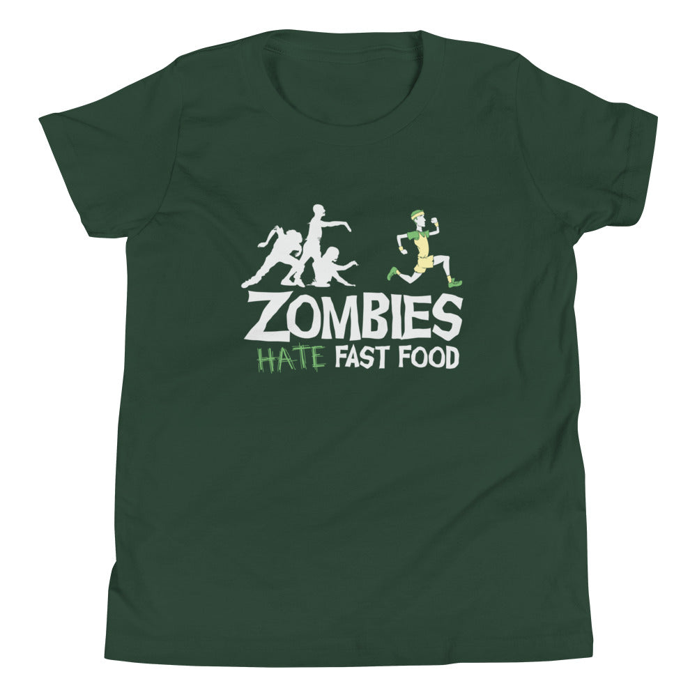 Zombies Hate Fast Food Kid's Youth Tee