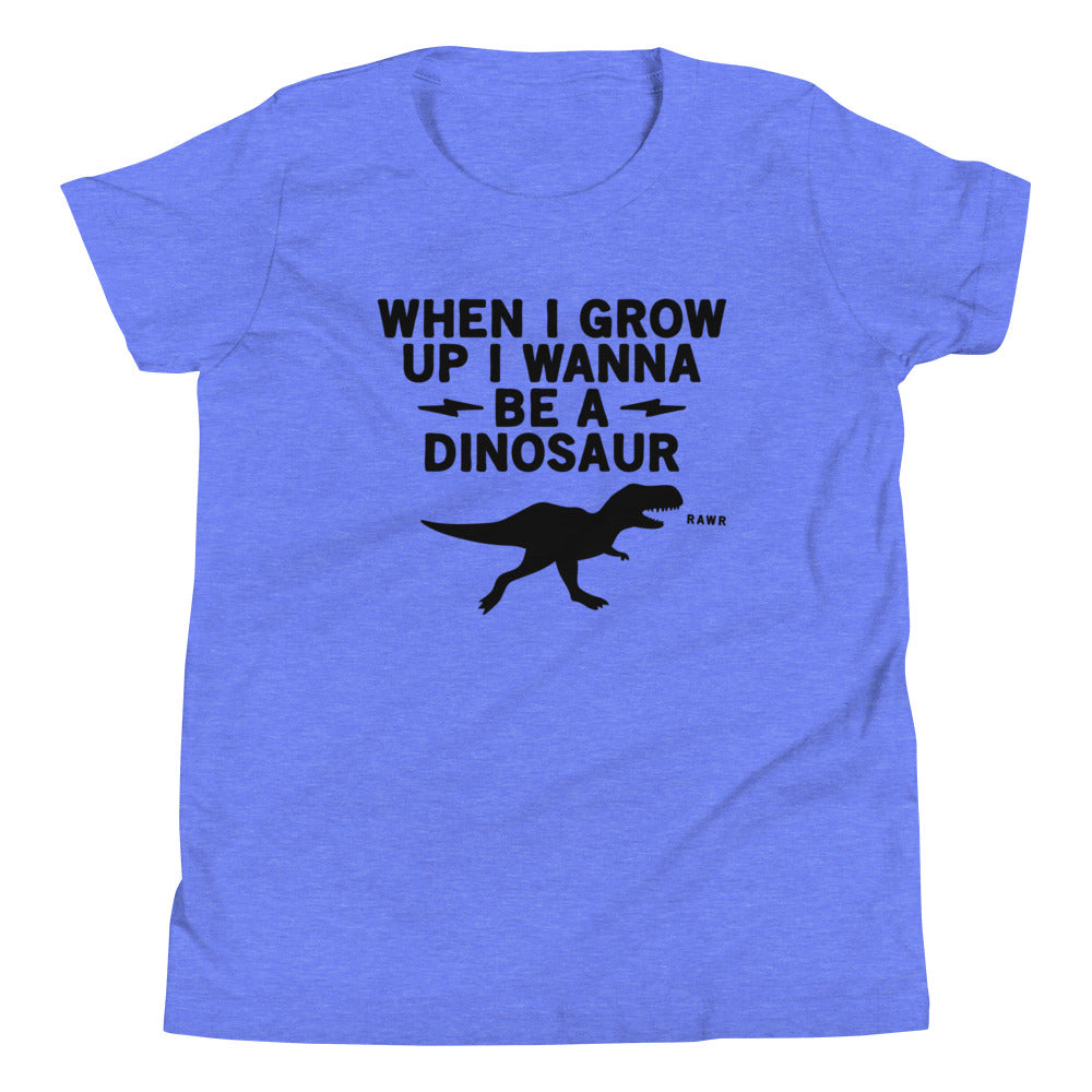 When I Grow Up I Wanna Be A Dinosaur Kid's Youth Tee