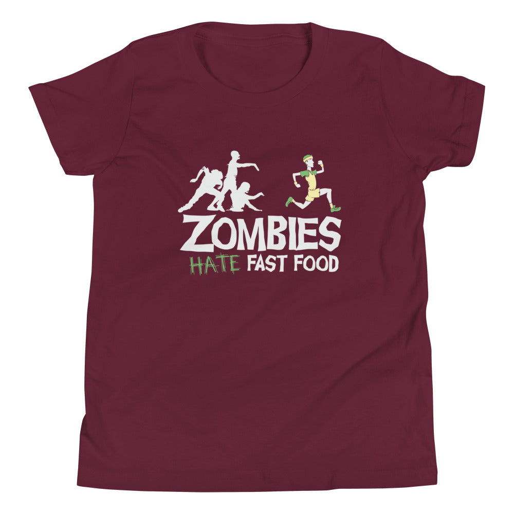 Zombies Hate Fast Food Kid's Youth Tee