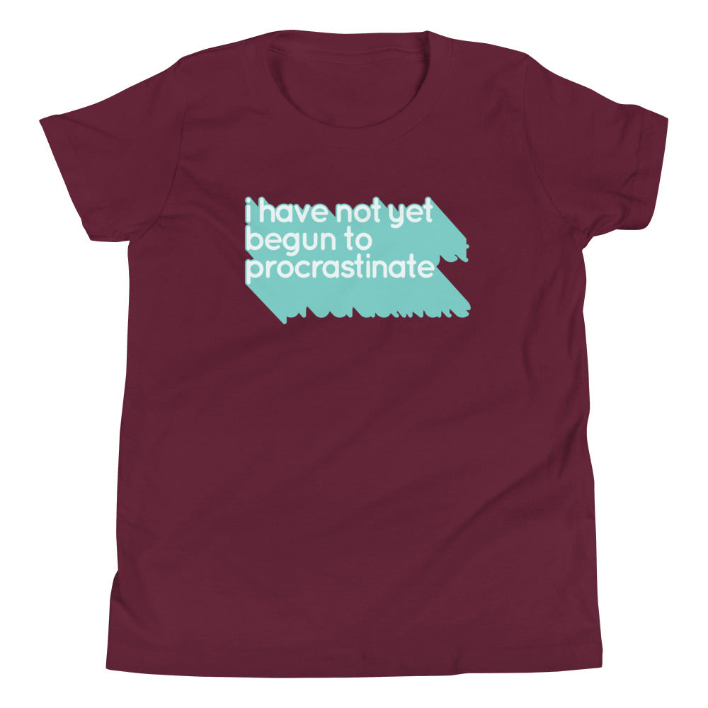 Not Begun To Procrastinate Kid's Youth Tee