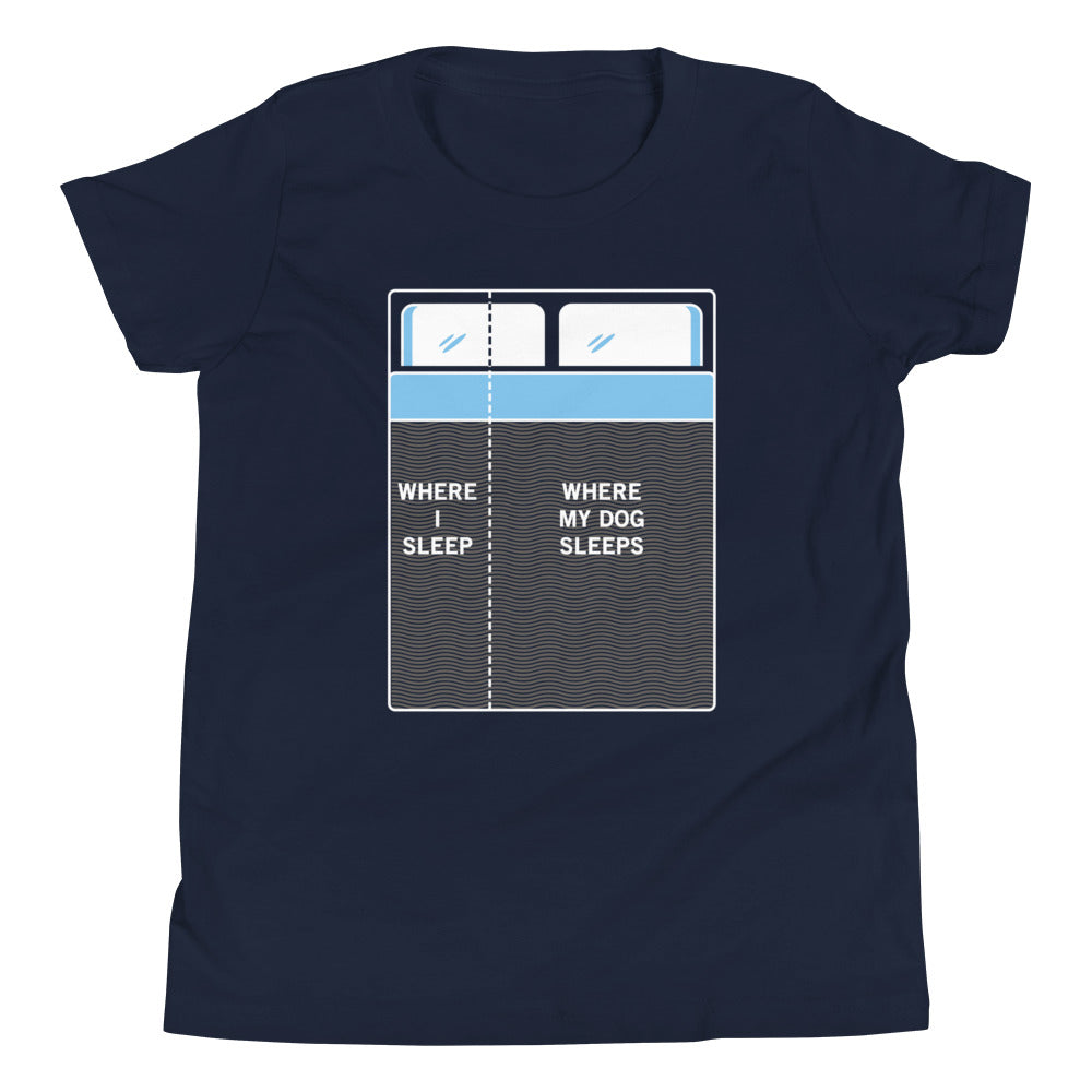 Where I Sleep, Where My Dog Sleeps Kid's Youth Tee