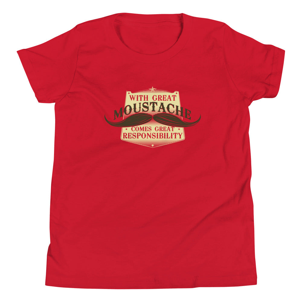 With Great Moustache Kid's Youth Tee
