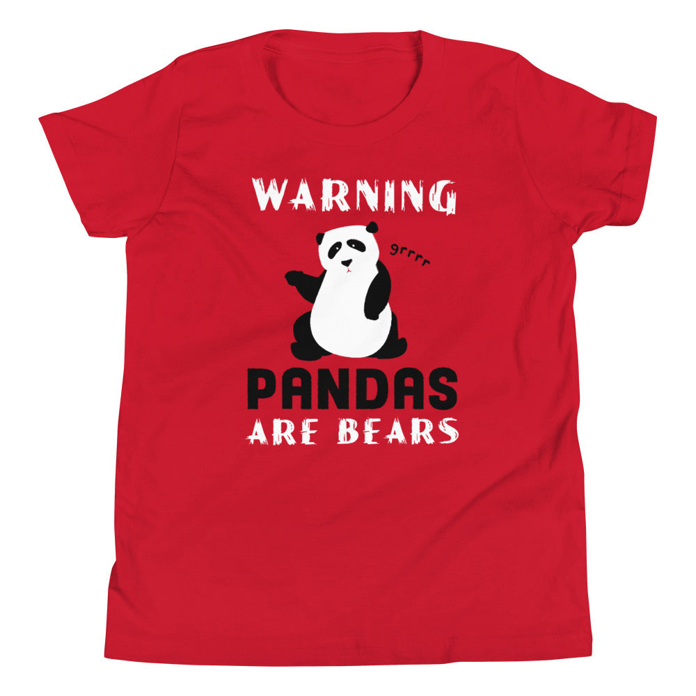 Warning, Pandas Are Bears Kid's Youth Tee