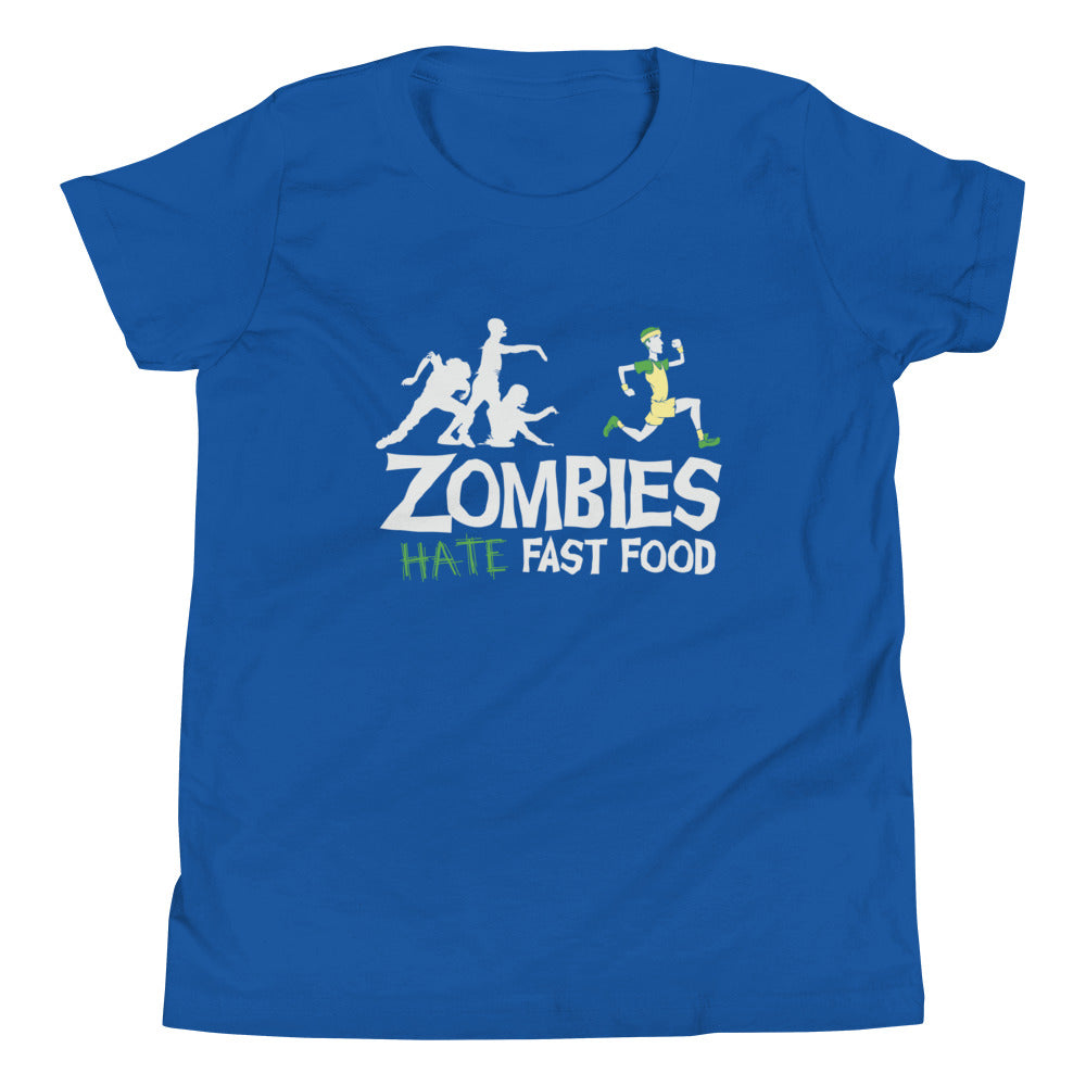 Zombies Hate Fast Food Kid's Youth Tee