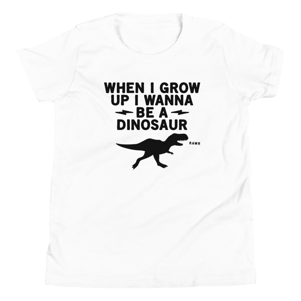 When I Grow Up I Wanna Be A Dinosaur Kid's Youth Tee